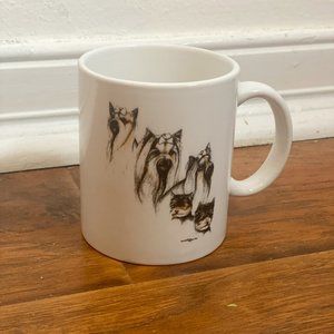 Vintage 1995 Laura Rogers Inc Yorkshire Terrier Dog Coffee Mug Yorkie
